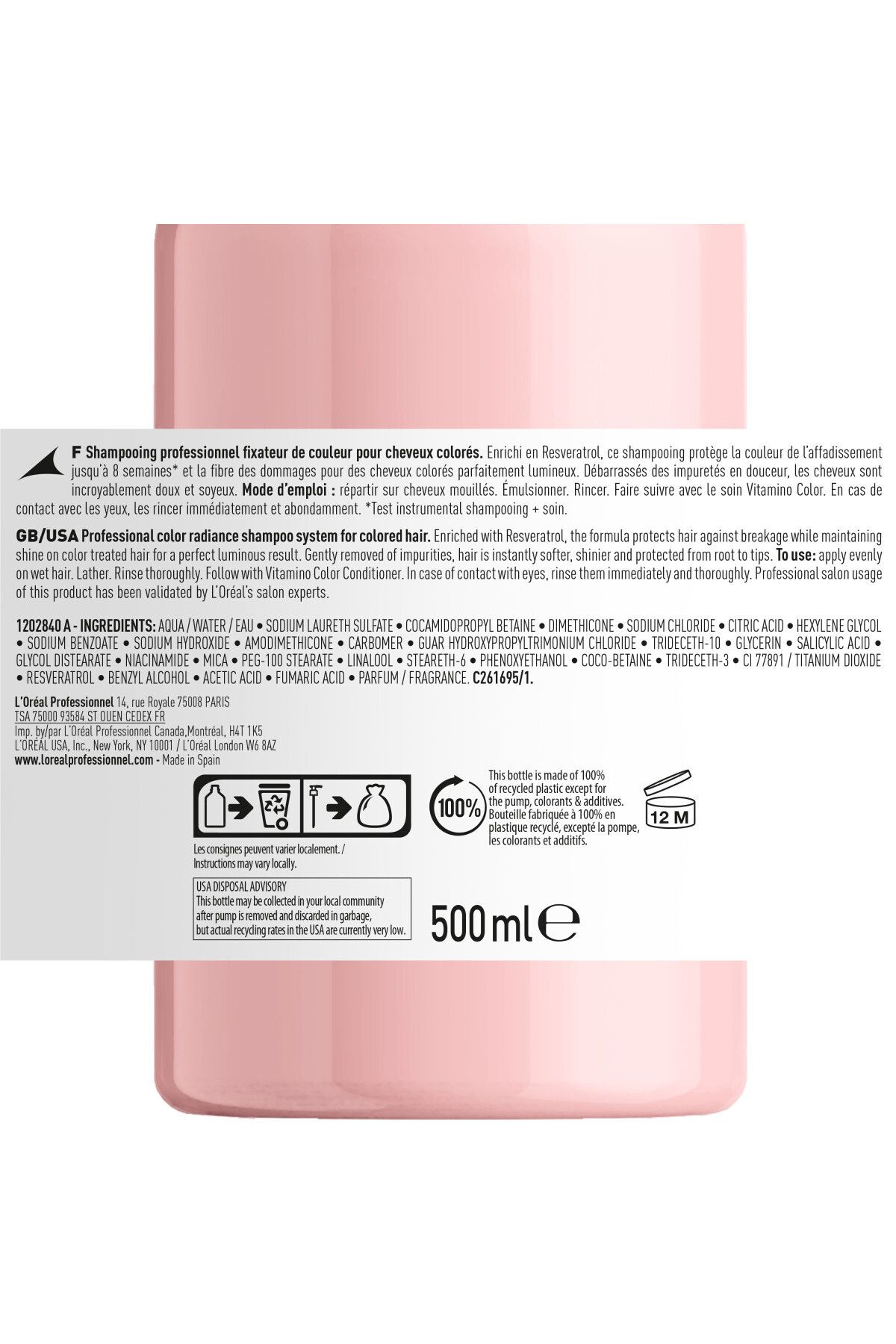 L'oreal Professionnel Serie Expert Vitamino Color Boyalı Saçlar Için Renk Koruyucu Şampuan 500ml-3