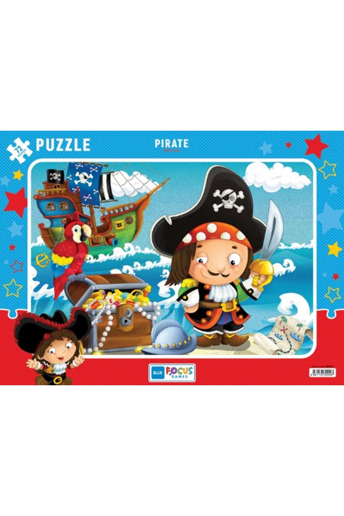 Blue Focus Yayınları Blue Focus Pirate (Korsan) - Puzzle 72 Parça