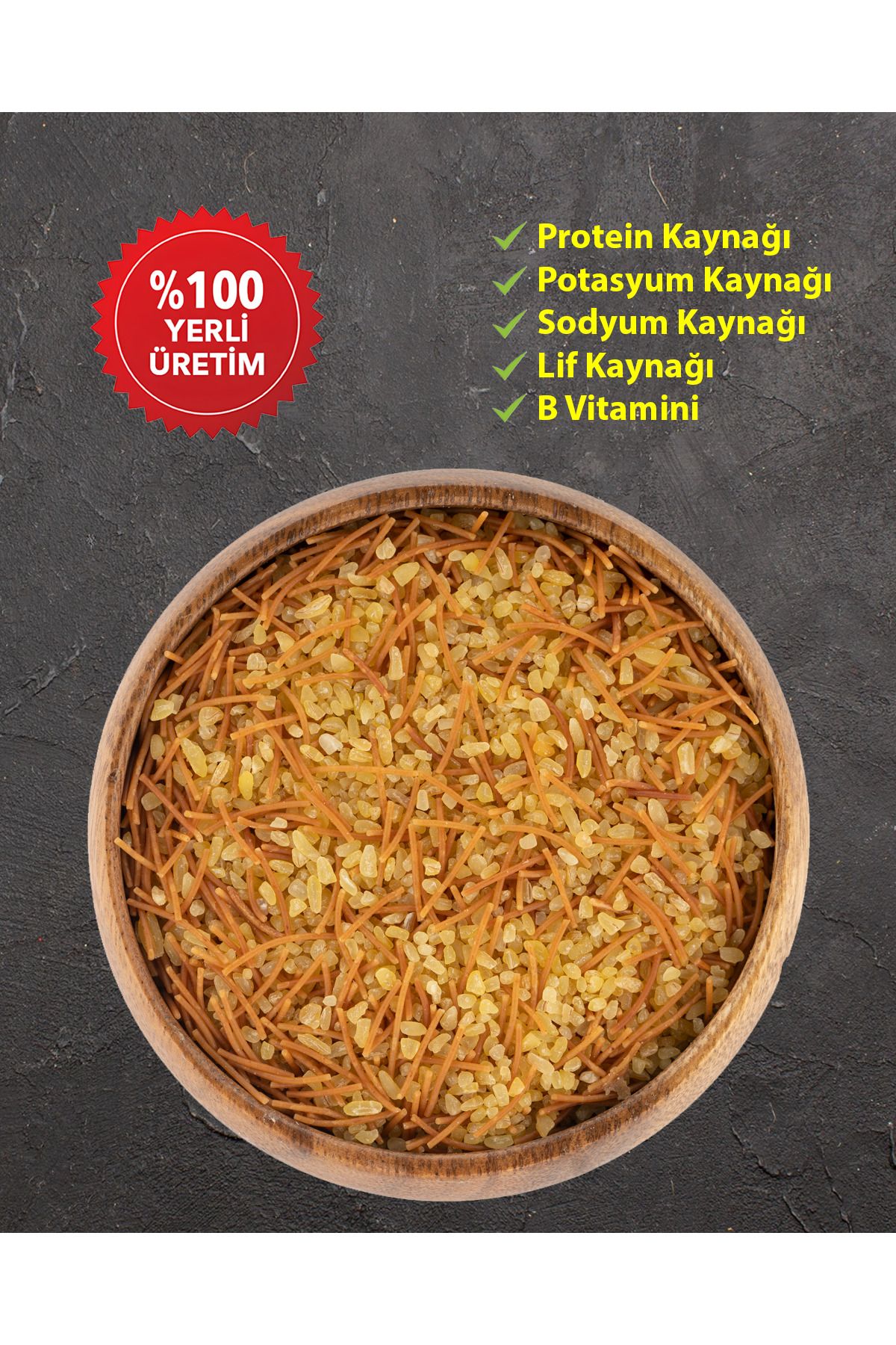 Galip Bakliyat Yerli Şehriyeli Pilavlık Bulgur 5 Kg