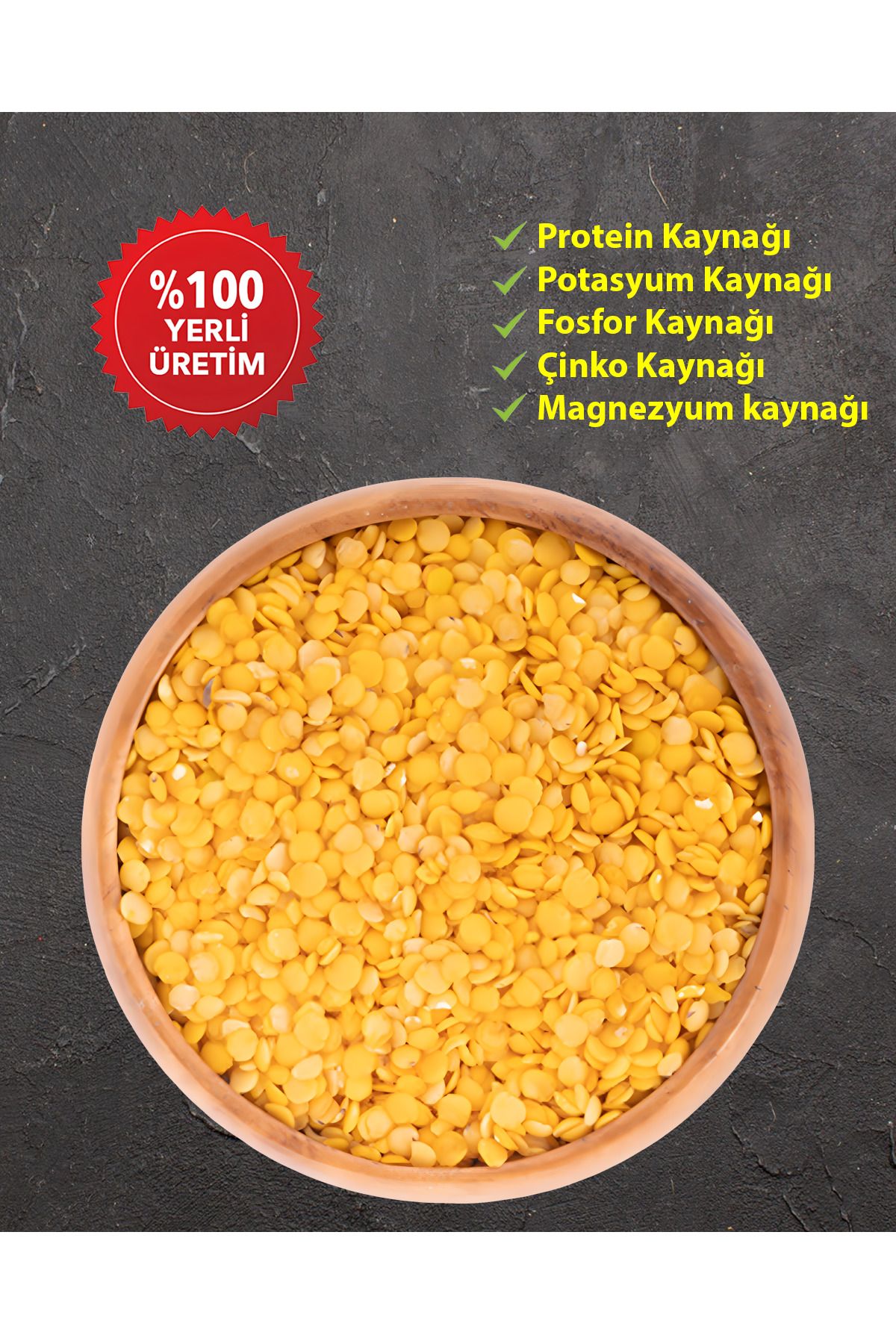 Galip Bakliyat Yerli Sarı Mercimek 1 kg