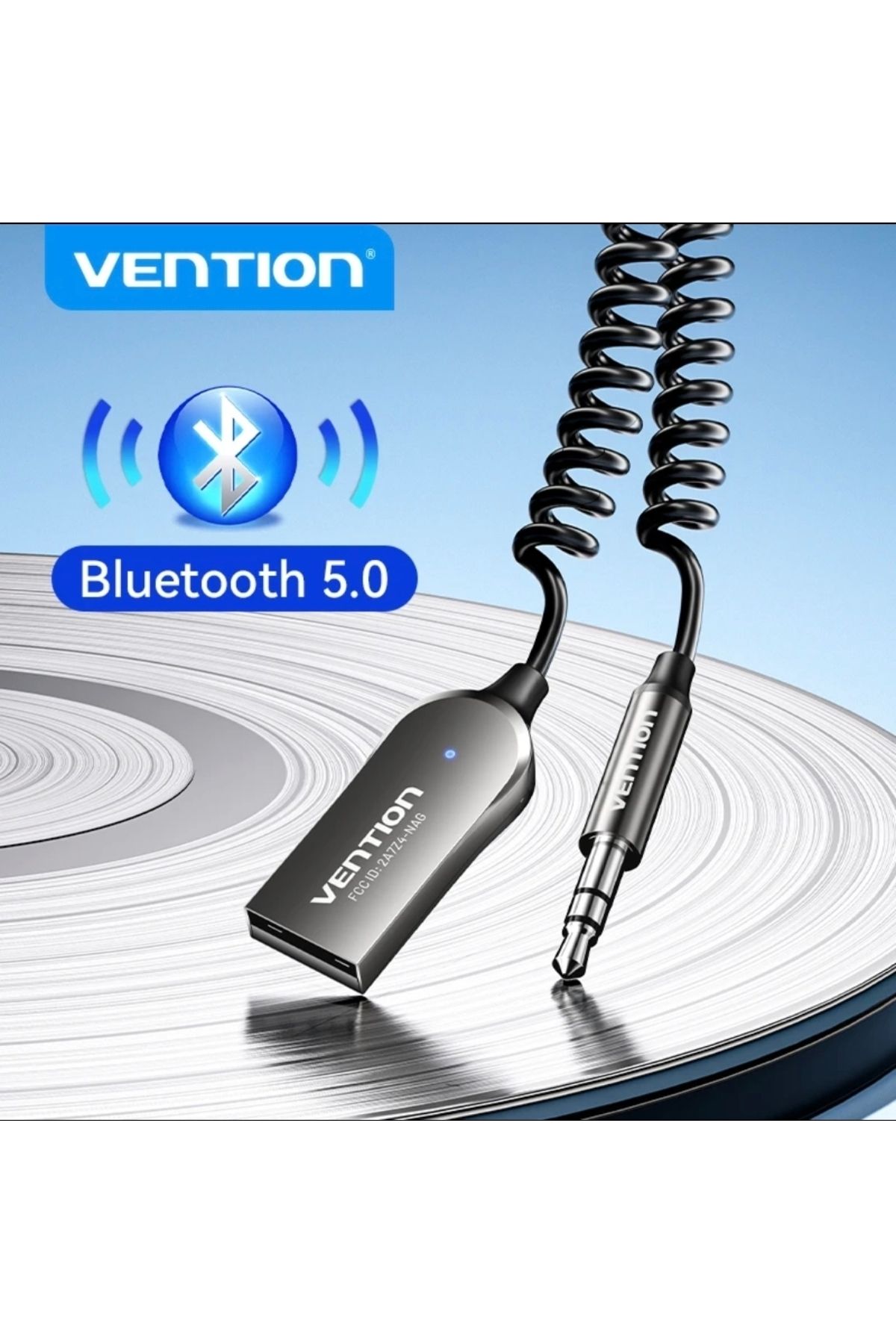 Vention 5.0 Bluetooth Aux Araç Kiti Ce/fc/rohs Lisanslı Mikrofonlu Navigasyon Destekli Hi-fi Ses 3.5mm 5.0