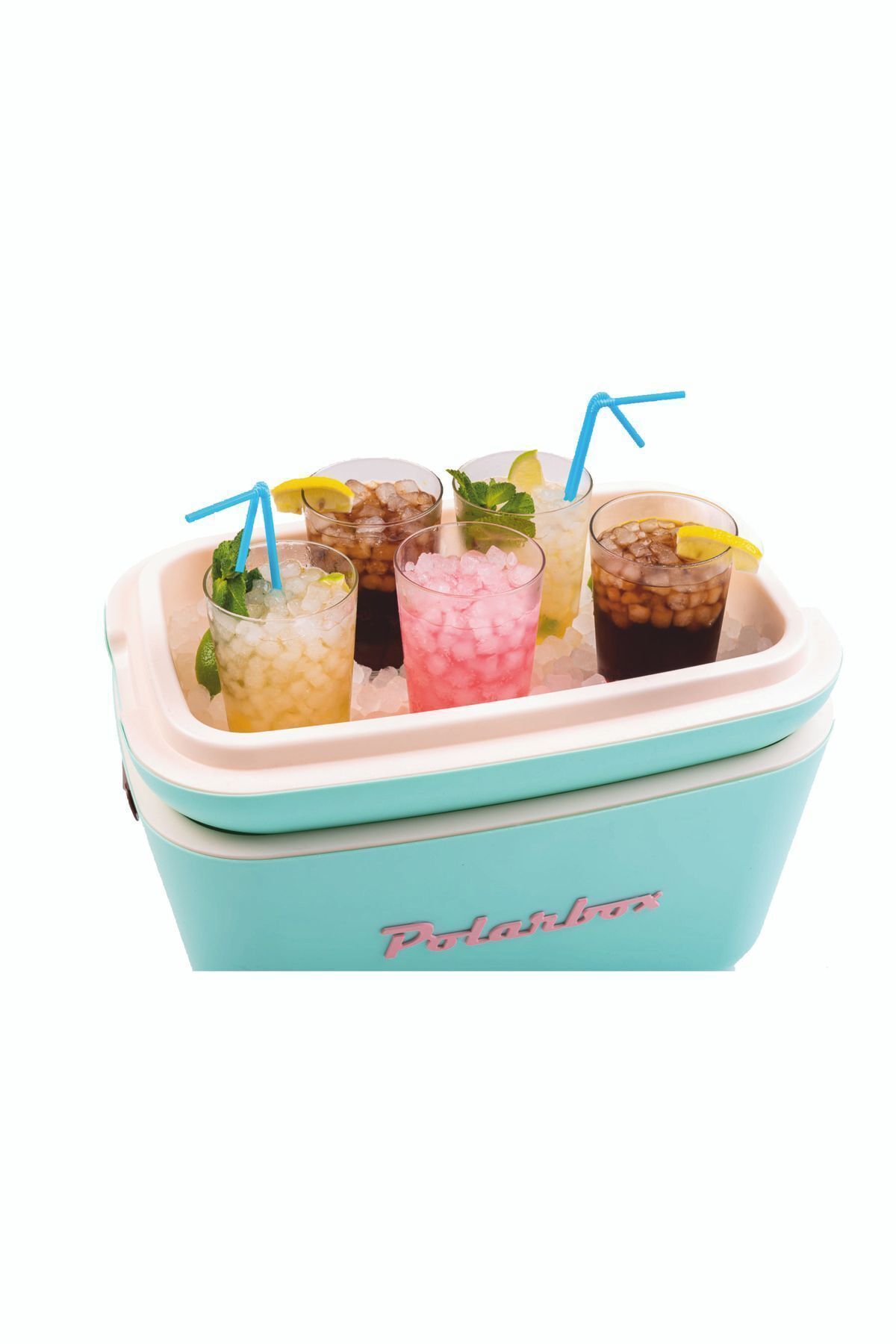 Polarbox-Polarbox® Retro Ice Box Cyan – Baby Rose Classic 20L 3