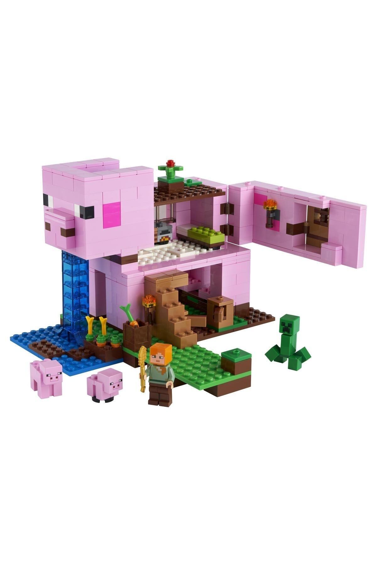 LEGO ® Minecraft™ Domuz Evi 21170 - Çocuklar İçin Yaratıcı Minecraft Oyuncağı Yapım Seti (490 Parça) fotoğrafı 2 (önizleme)