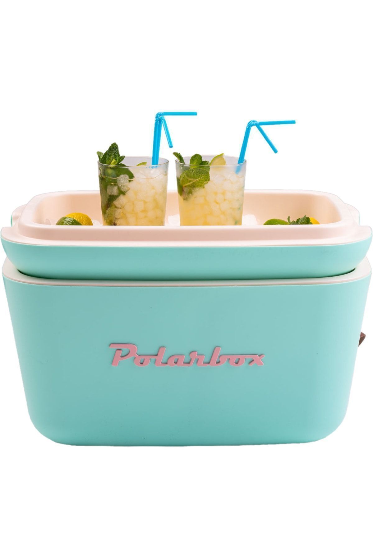 Polarbox-Polarbox® Retro Ice Box Cyan – Baby Rose Classic 20L 2