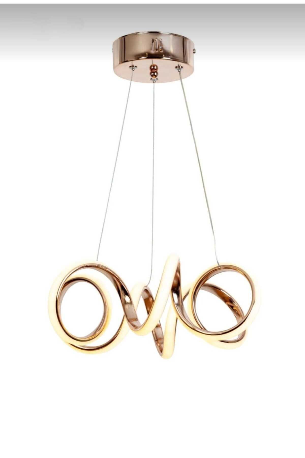 LUCKY LIGHT-Rose Gold Coated Starfish - Modern Luxury Living Room-Hall-Chandelier with 3 Color Leds 1