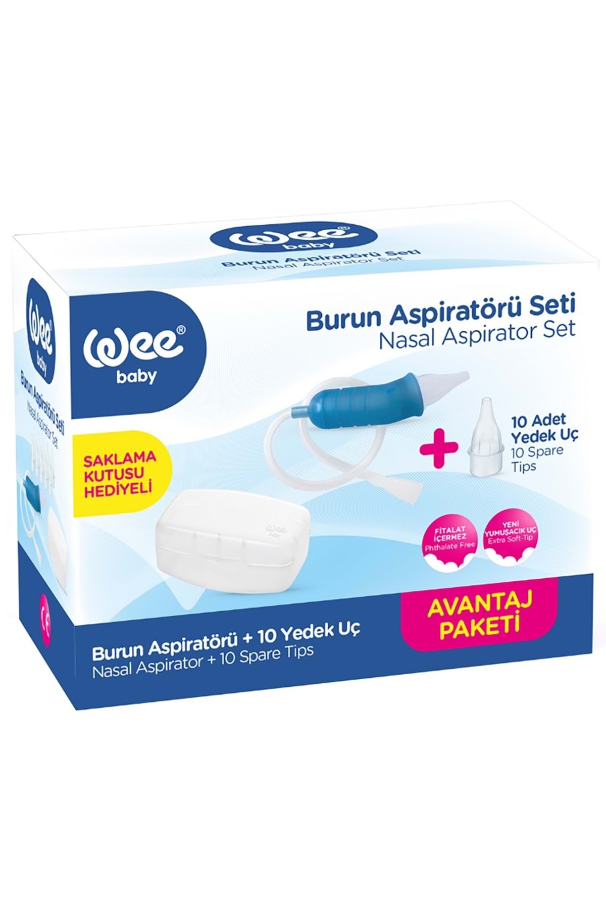 Wee Baby Burun Aspiratörü Seti Şeffaf (WEE945) (4 Lü Set) fotoğrafı 2 (önizleme)