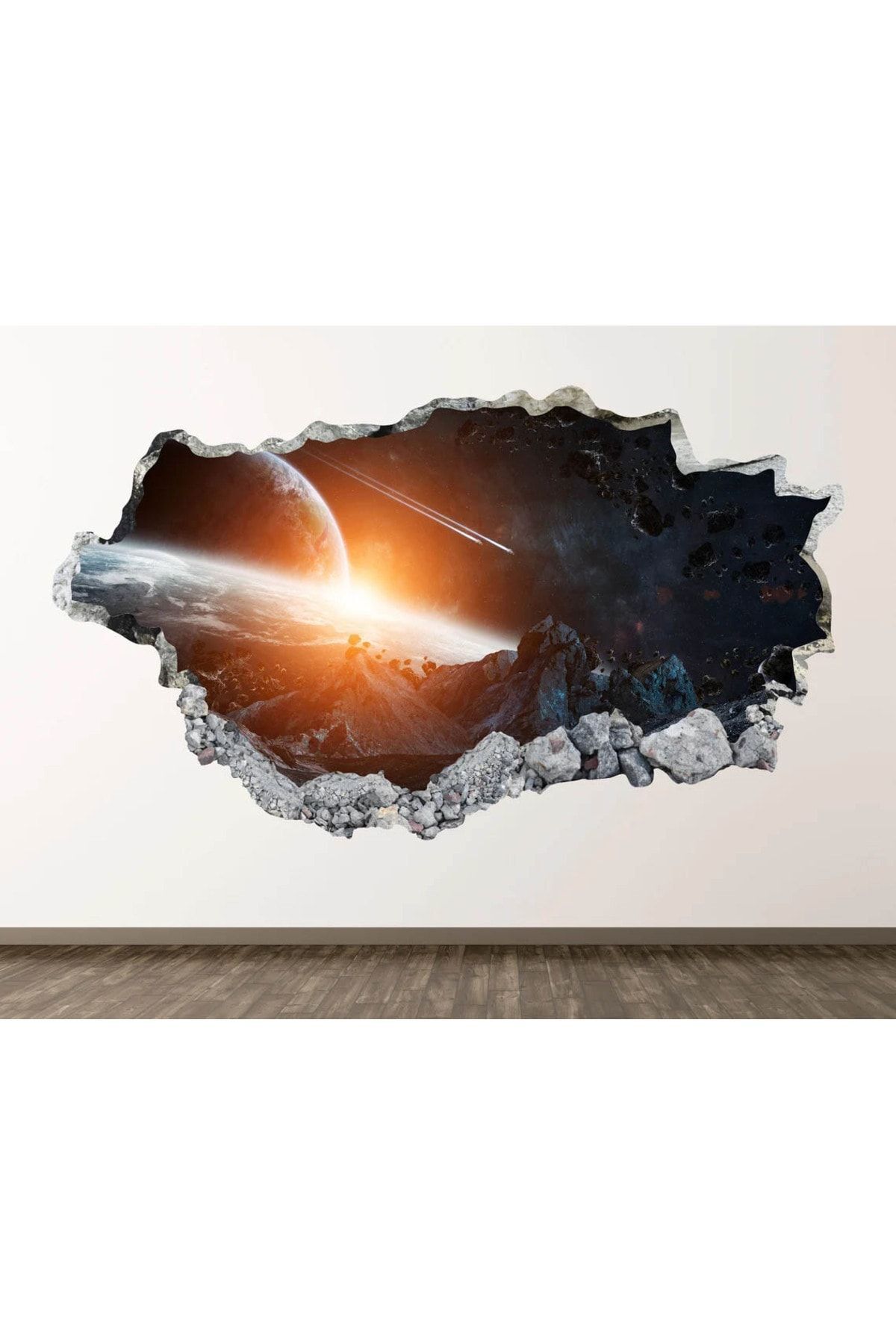 Gezegenler Full Hd Baskı 3d Modern Duvar Sticker