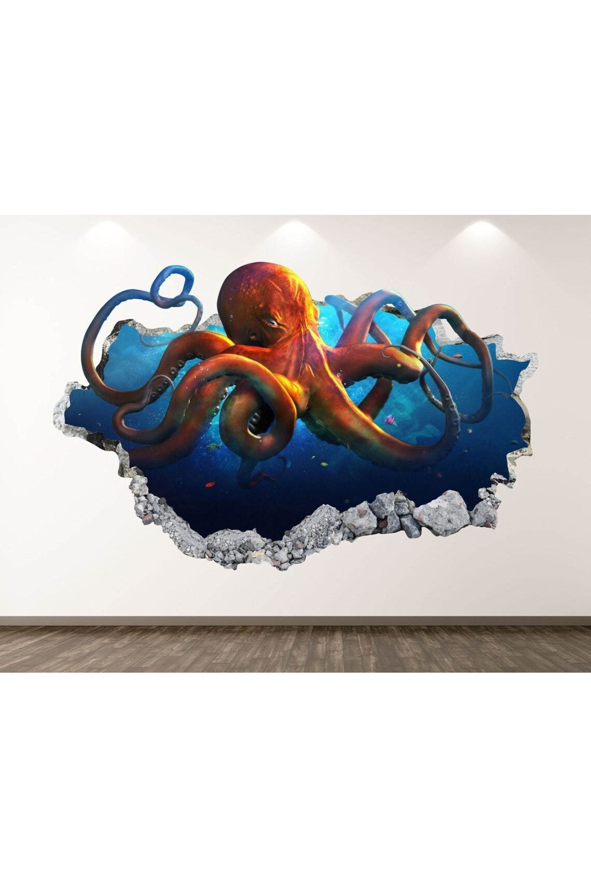 Denizin Altında Vahşi Yaşam Full Hd Baskı 3d Sticker Kaplama