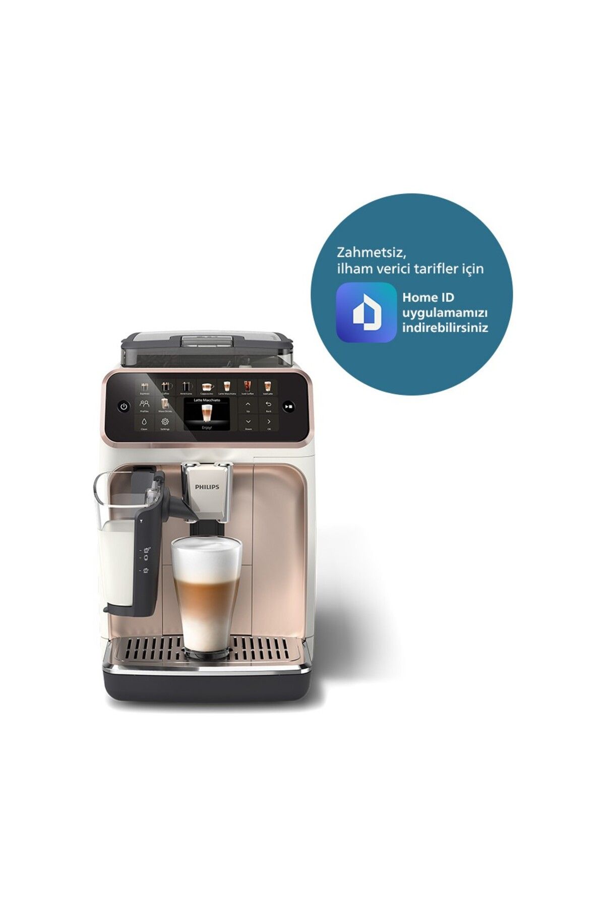 Philips 15 BAR , LatteGo Tam Otomatik Espresso Makinesi, 20 Sıcak ve Soğuk İçecek, 1500 W , 1,8 LİTRE ,BEYAZ