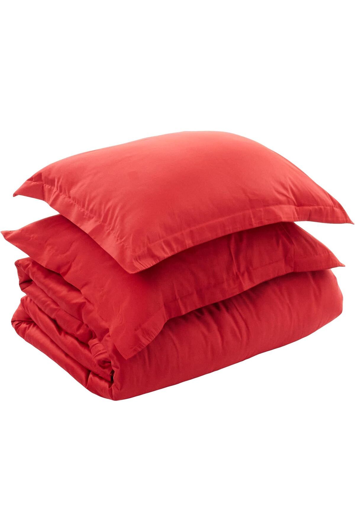 STOREMAX nffashopm 60179215 Basic Saten Nevresim Takımı, Çift Kişilik, Kırmızı storestarx 1051353