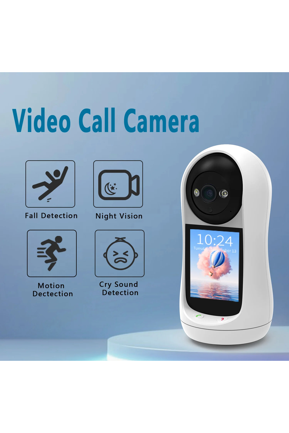 Dynego Wifi Kamera İle 2.8 İnç IPS Ekran Bebek Ağlaması Ses Algılama Güvenlik IP Kamera Bebek Kamerası fotoğrafı 3 (önizleme)
