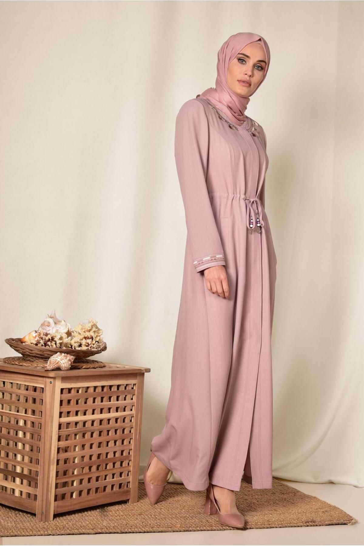 کت منگوله کمری با جزئیات 1423 Alvina