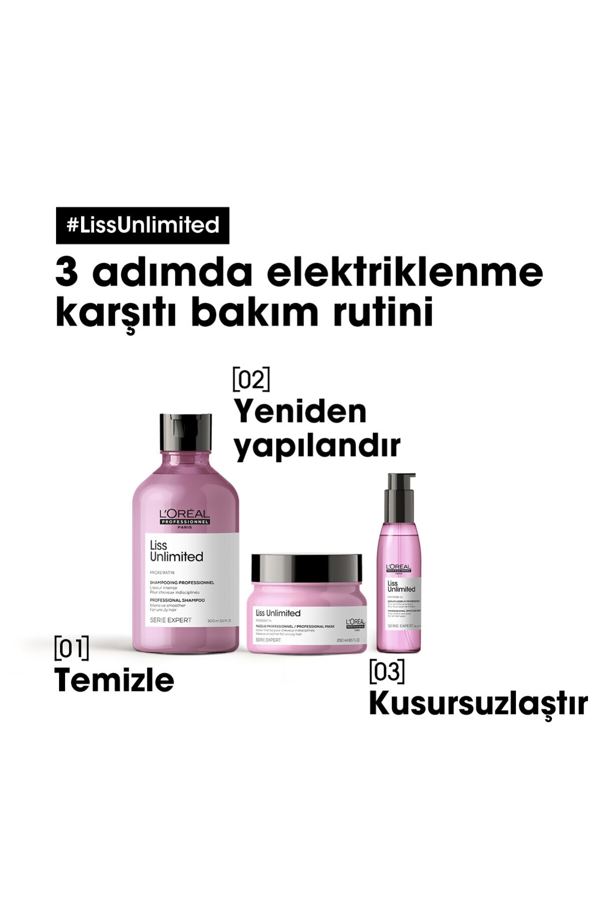 Serie Expert Liss Unlimited Elektriklenme Karşıtı Ve Yoğun Yumuşaklık Veren Ma — LPR000083 — تصویر 6 از 8
