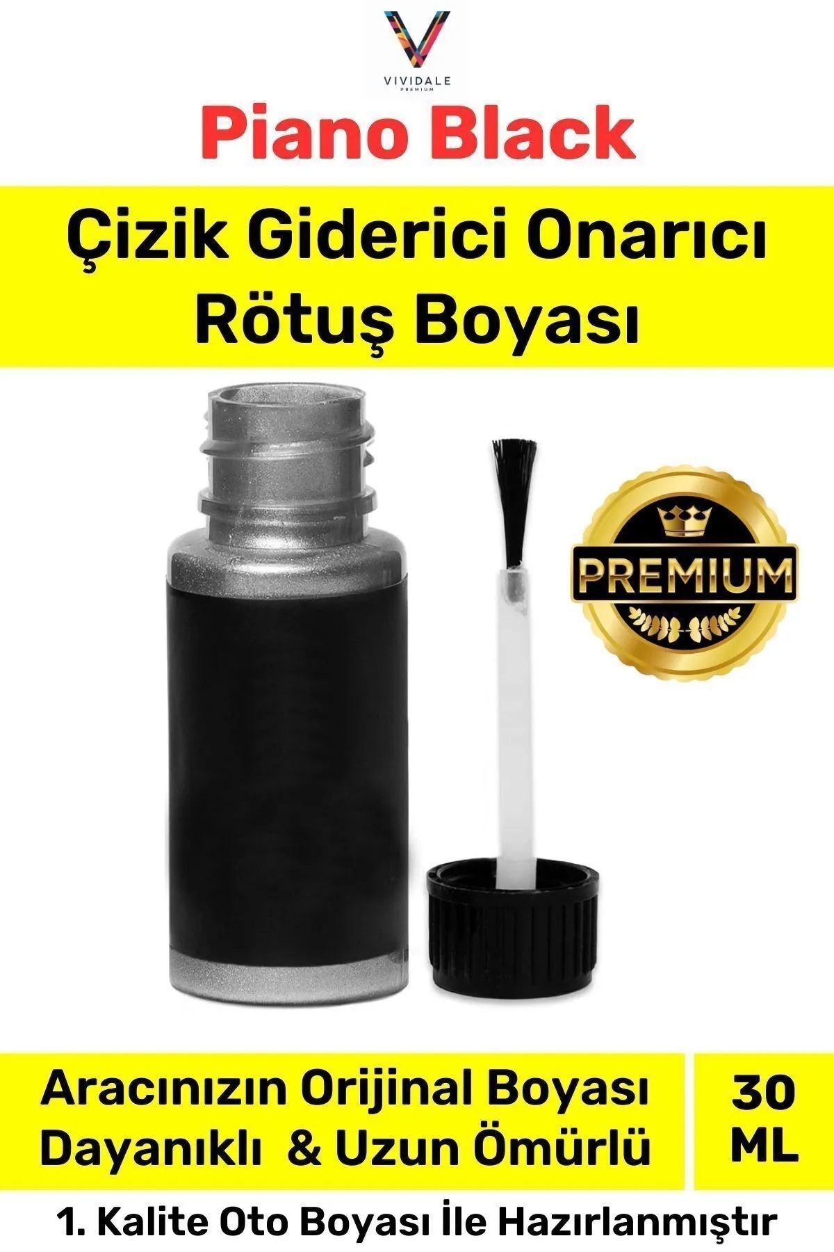 Tasarım Piano Black Veya Renk Kodunuza Özel - Profesyonel Araba Motosiklet Çizik Giderici Rötuş Boyası 30ml.