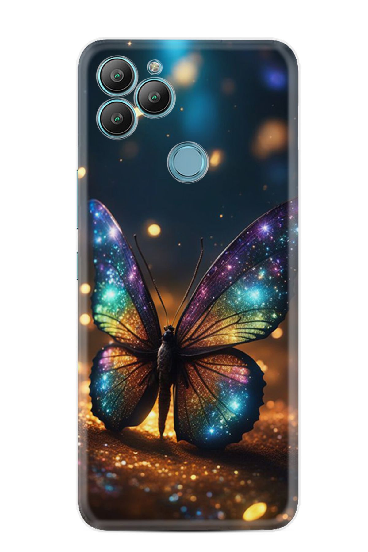 General Mobile GM22 Pro Kılıf HD Resim Baskılı Rengarenk Kelebek StKd -097