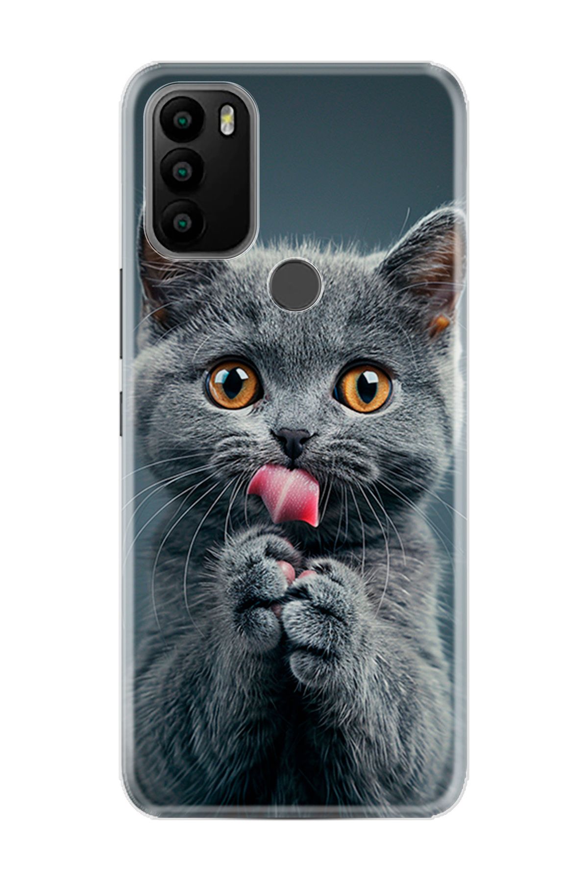 General Mobile GM 21 Plus Kılıf HD Resim Baskılı Komik Kedi StKd -008