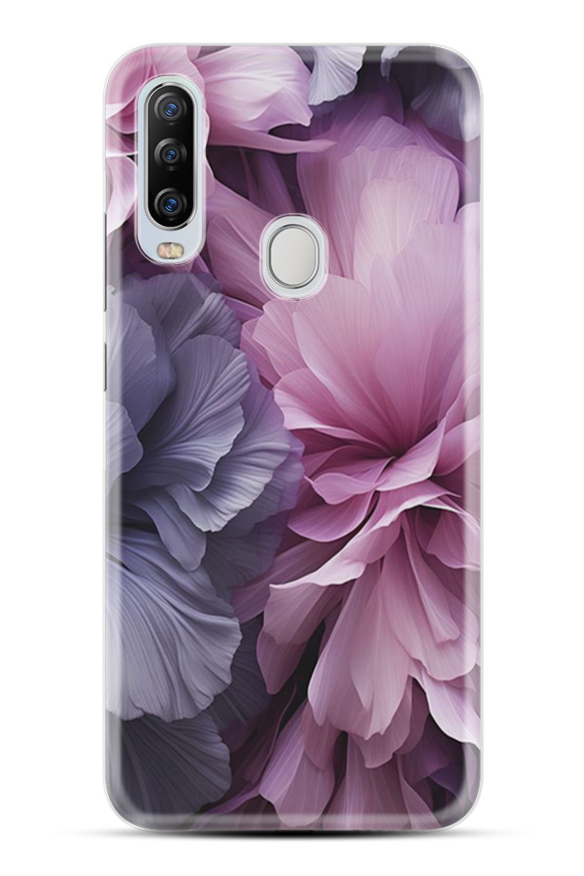 General Mobile GM 20 Pro Kılıf HD Resim Baskılı Çiçek Mor StKd -028