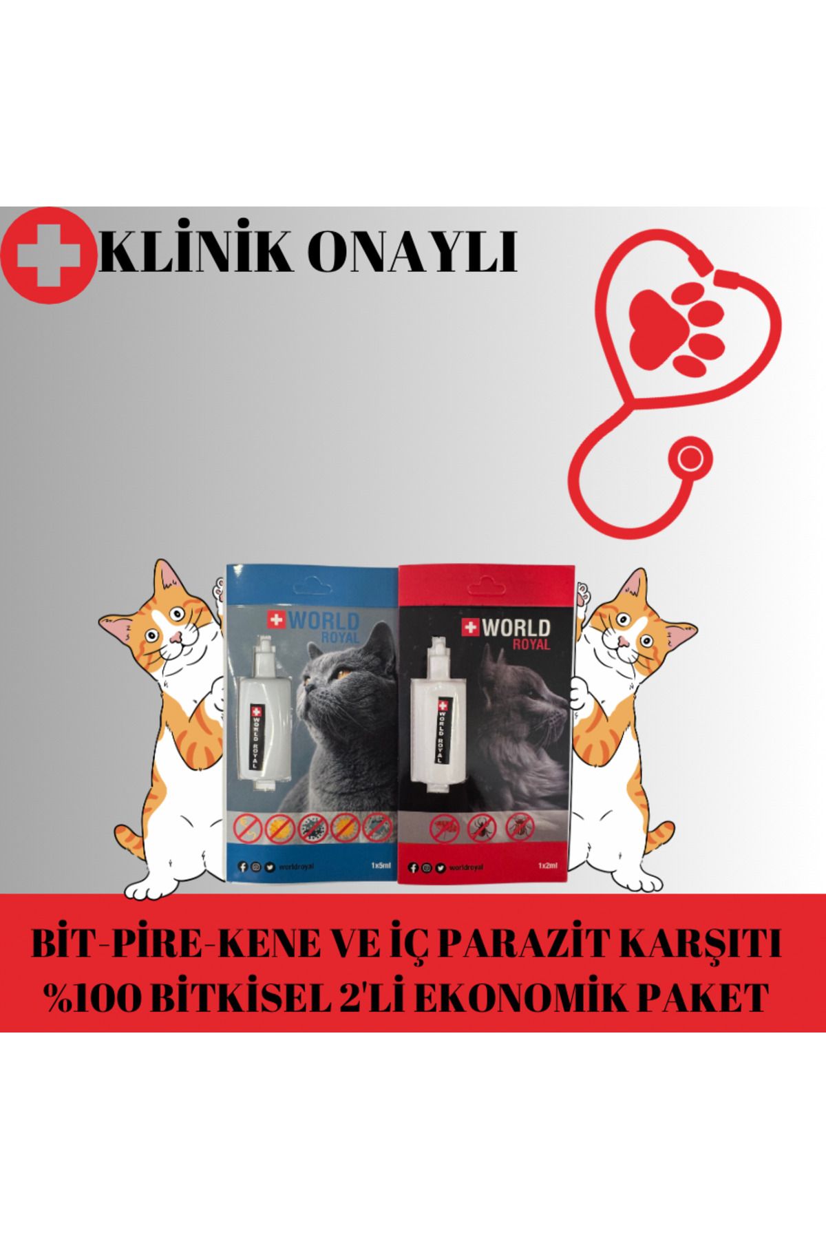 BLUE PET Blue Petshop Kedi Deri Bakım Ic ve Dış Parazt Etkili Damla Avantajlı Paket