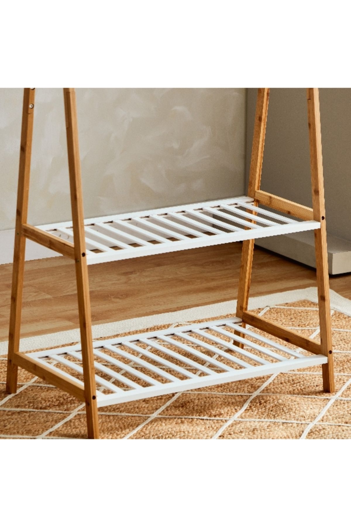 Home Box-Lexus 2-Tier Storage with Garment Rack - 90x43x152 cm 3