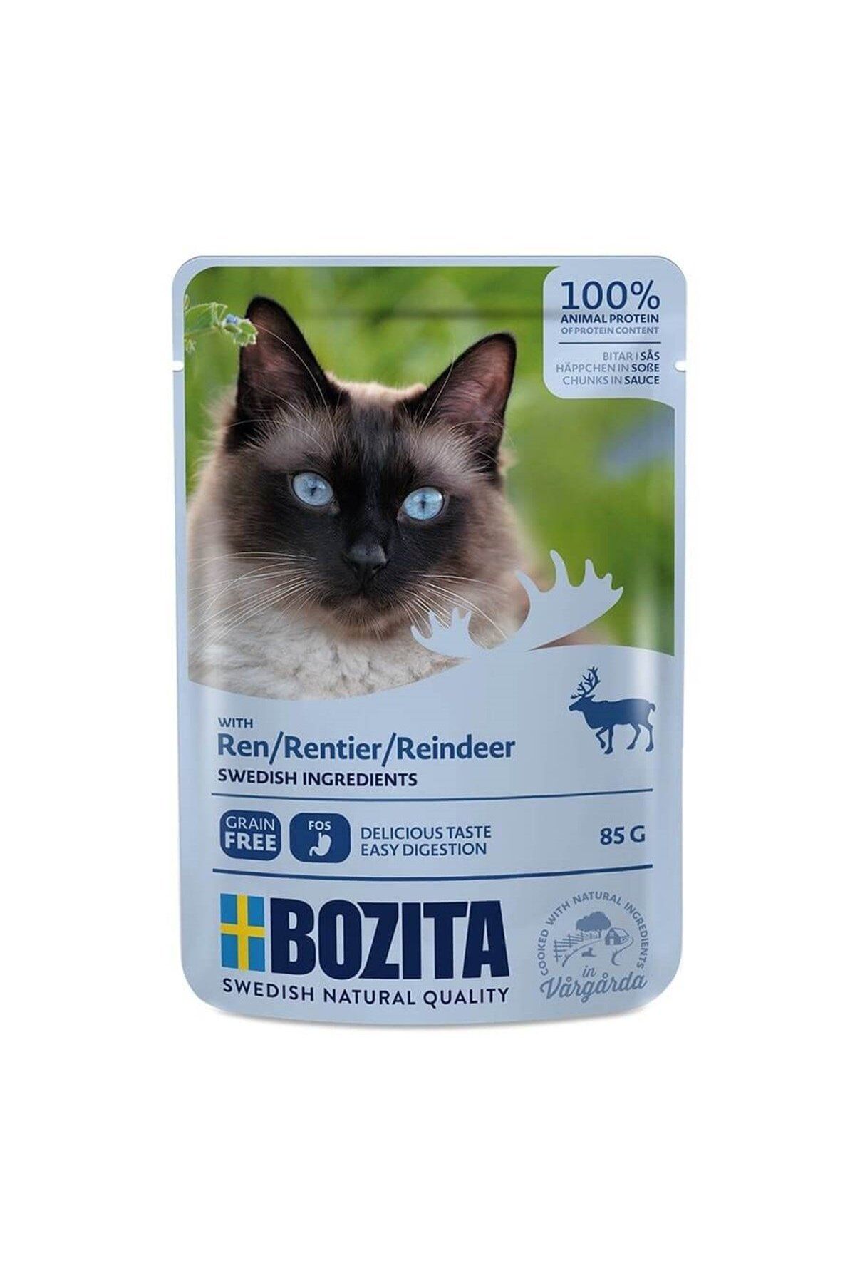 Bozita Pouch Ren Geyiği Etli Tahılsız Yetişkin Konserve Kedi Maması 85 gr - 3611