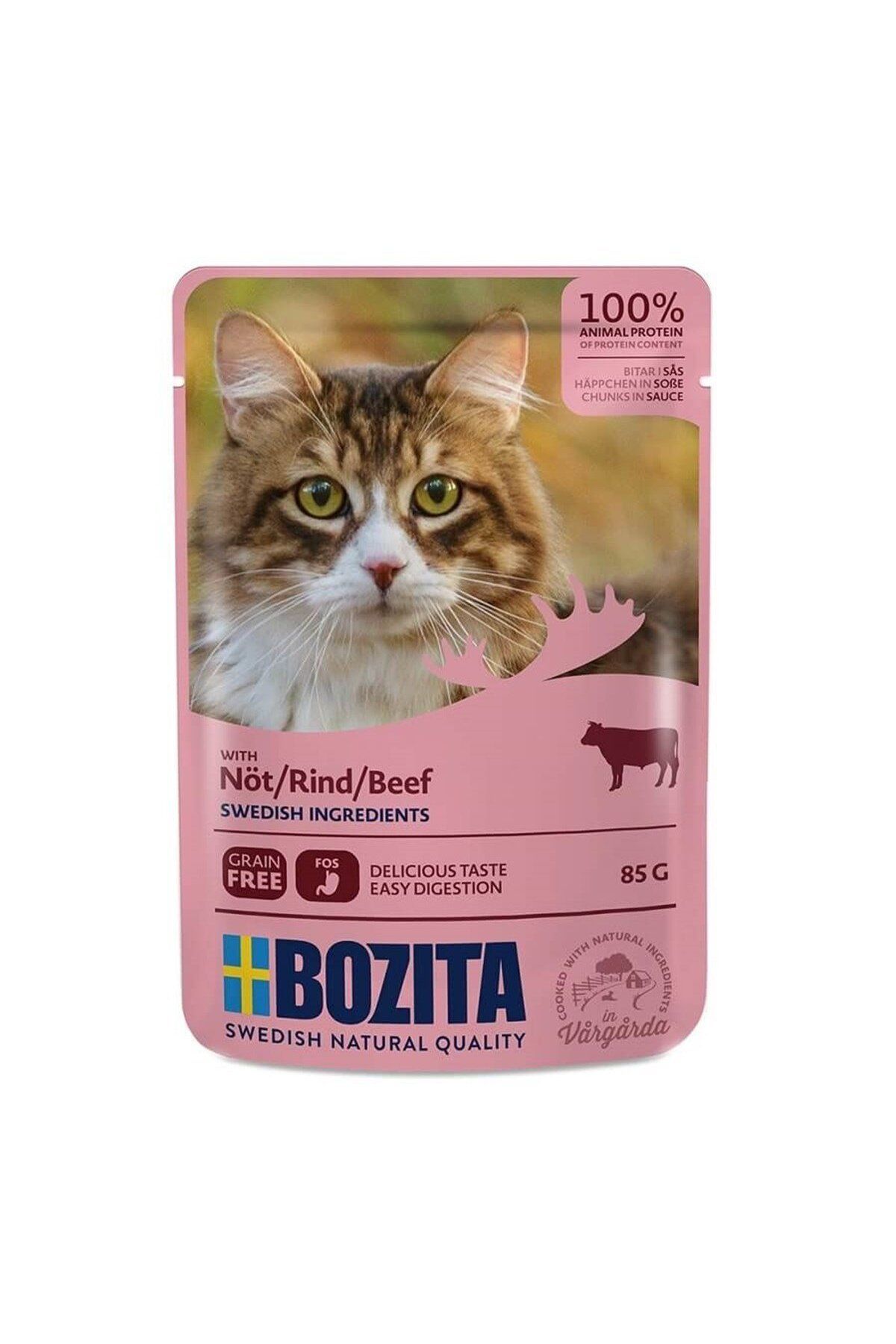 Bozita Sos Içinde Biftekli Pouch Kedi Konservesi 85gr