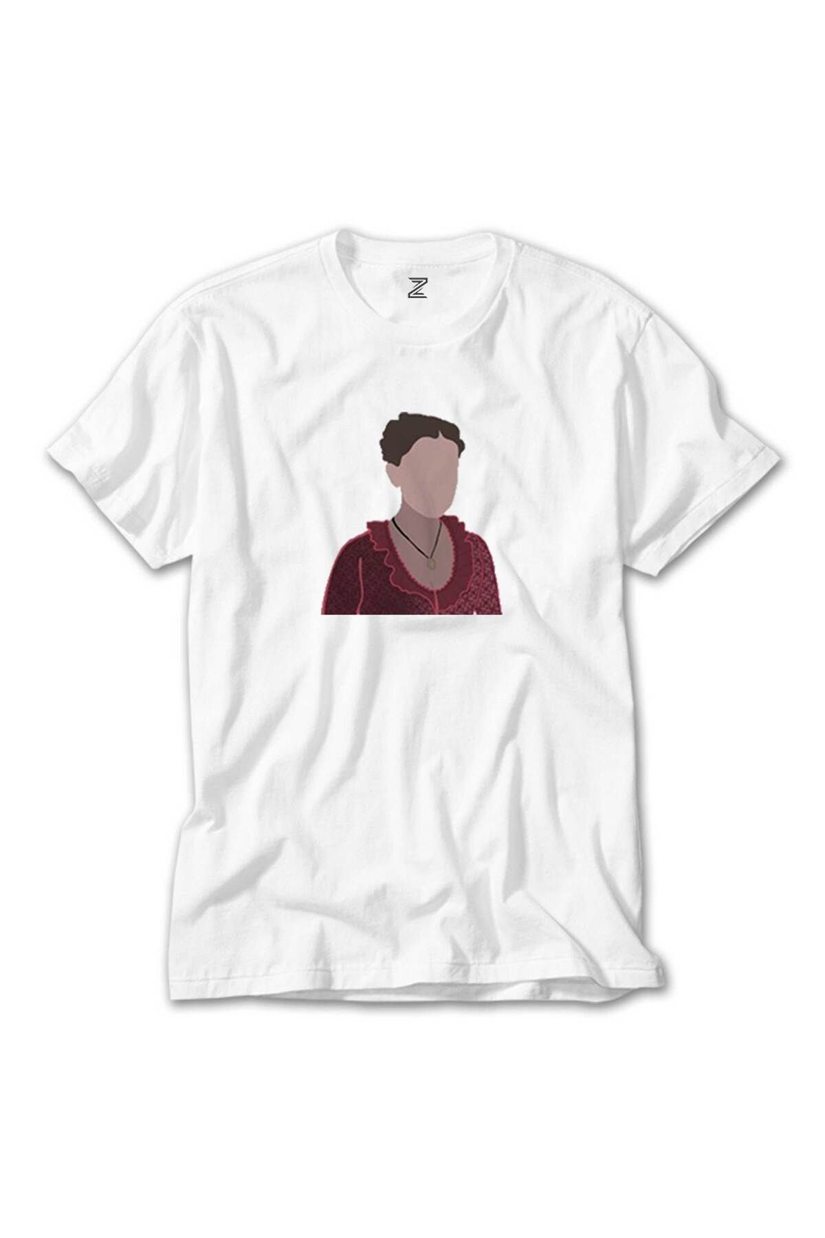WAKHA Enola Holmes Silhouette Beyaz Tişört