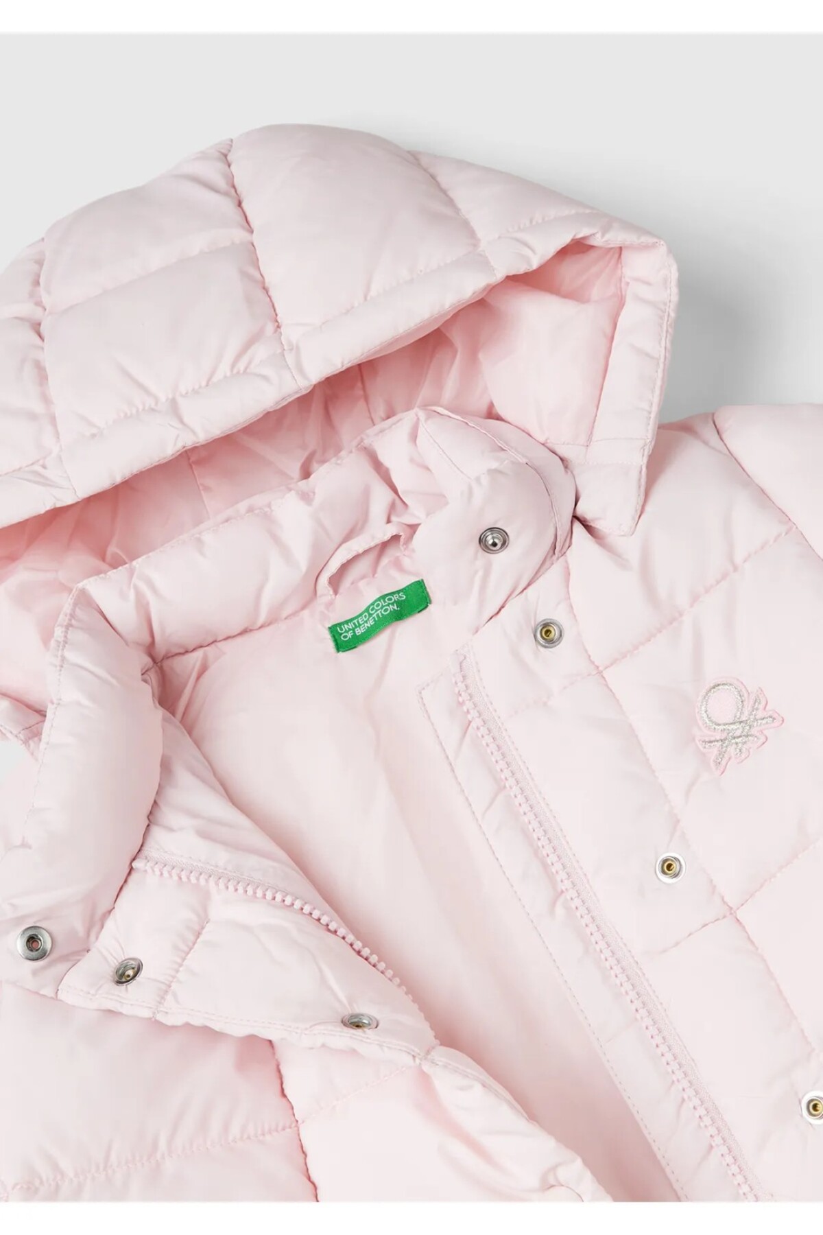 Benetton Kız Bebek Mont 2024 YILI KIŞ SEZONU 2WU0GN01H-24K fotoğrafı 3 (önizleme)