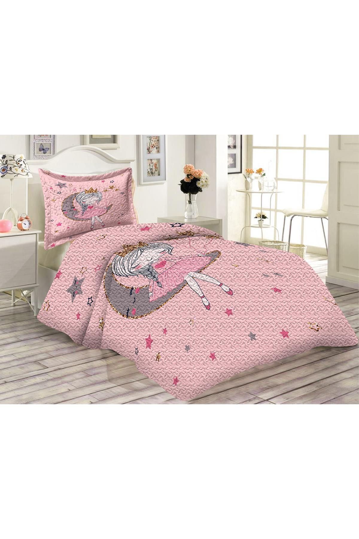 Doruklar Home Collection Set De Lenjerie De Pat Matlasată Din Bumbac Cu Model Pentru Fete - One Size