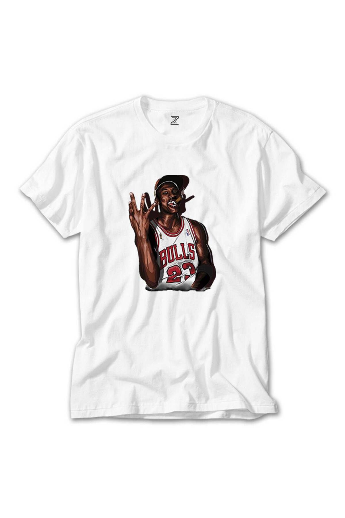 WAKHA Micheal Jordan Bulls 23 Beyaz Tişört