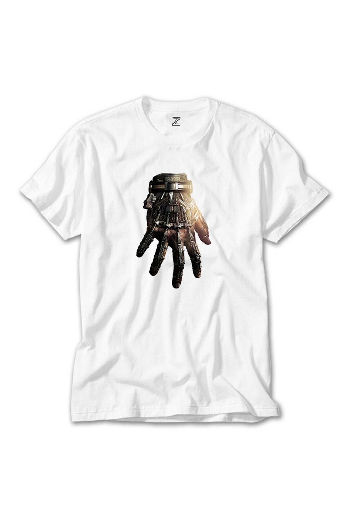 WAKHA Call Of Duty Iron Hand Beyaz Tişört