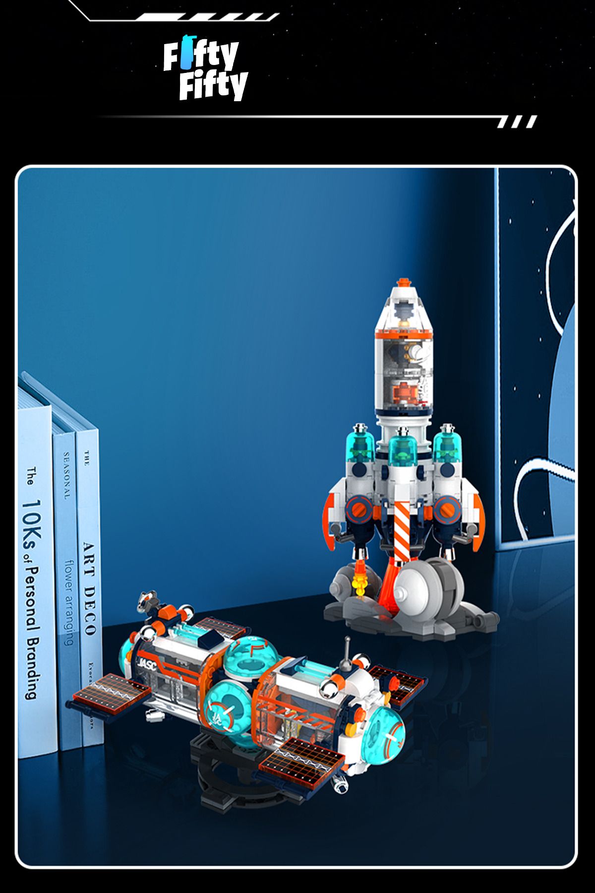 Vagonlife-Jaki Mini Space Rocket - Jk8508 (+302 Pieces) Toy Building Set 4