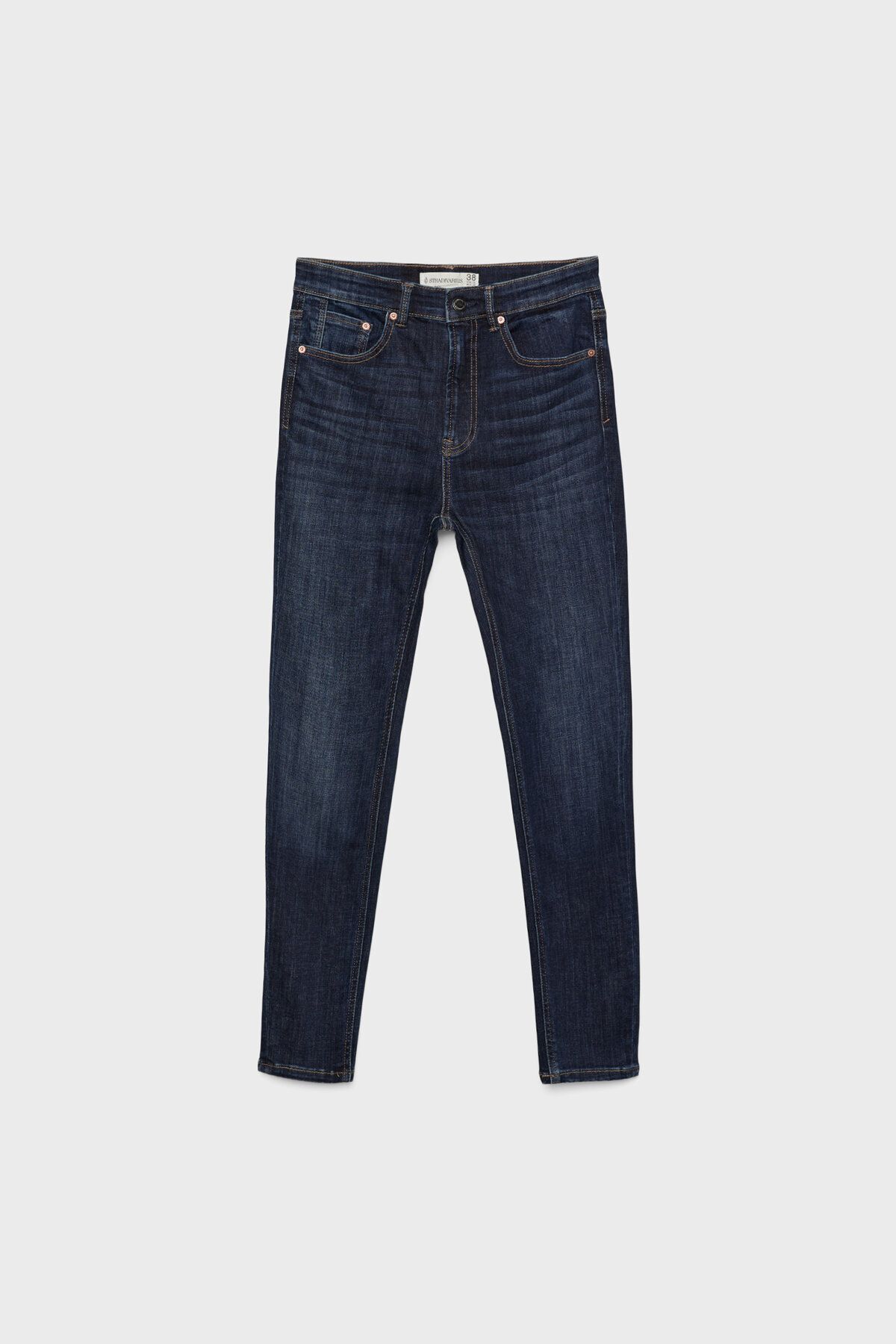 Stradivarius-1400 Regular Waist Skinny Jeans 5