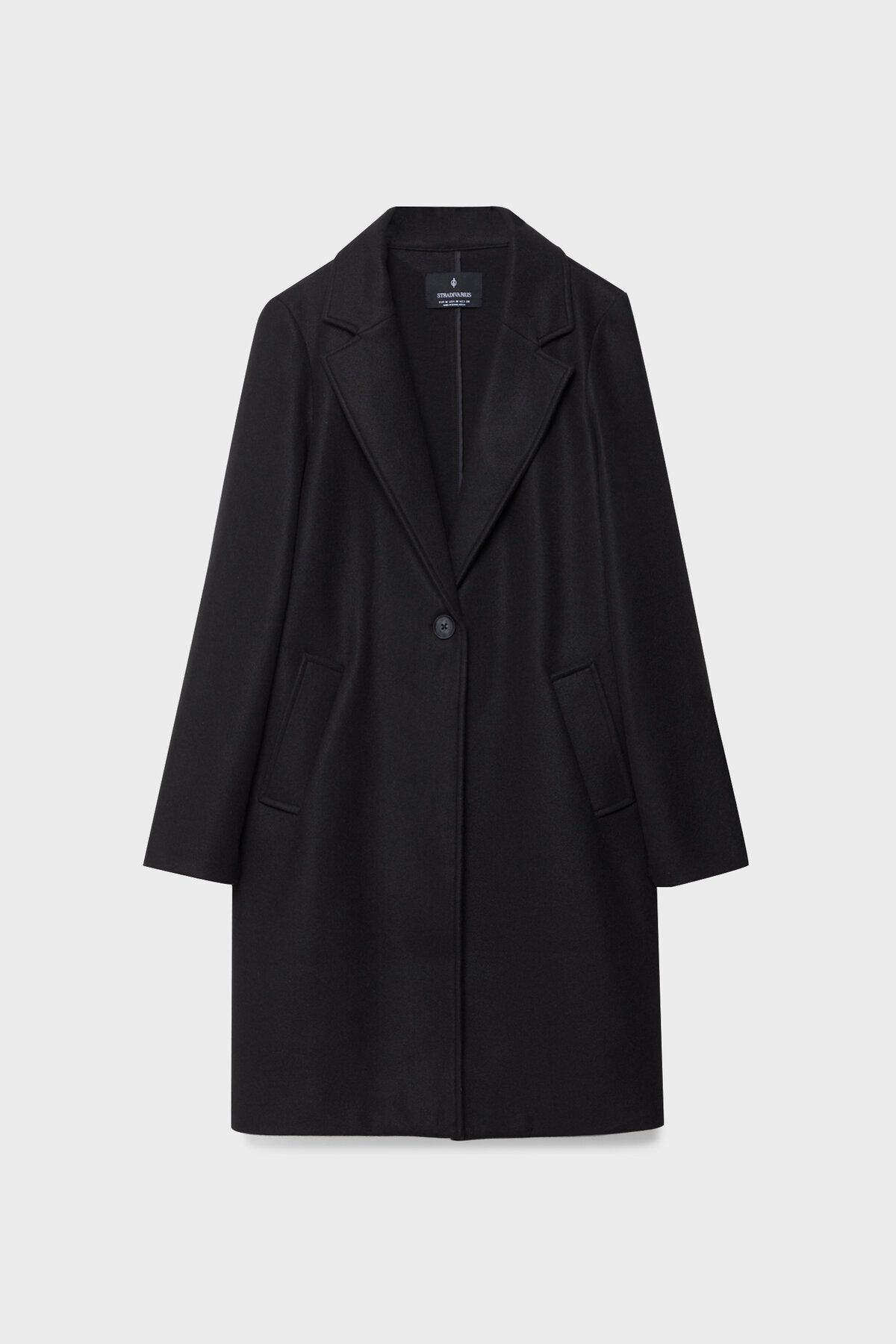 Stradivarius-Soft-touch button-up midi coat 5