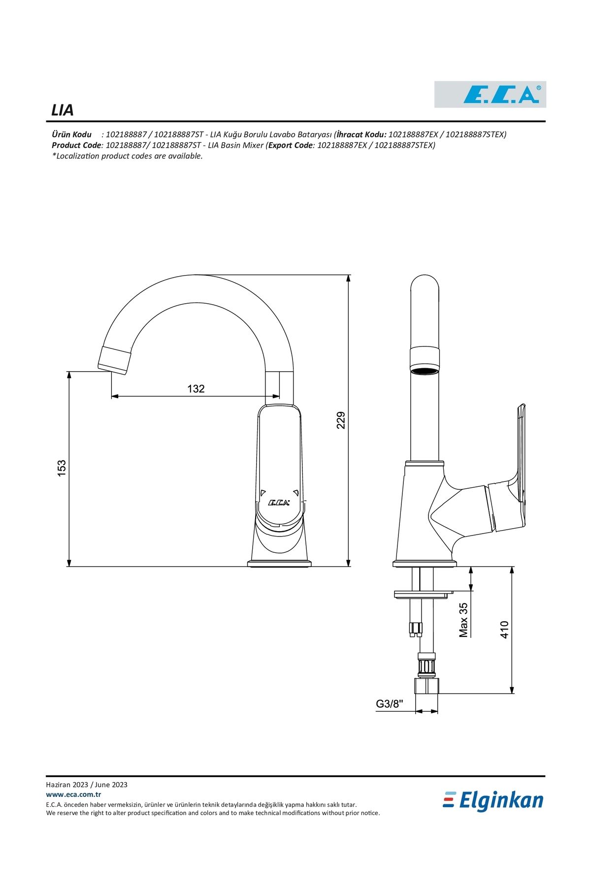Eca-Lia Swan Tubular Sink Faucet 102188887 2