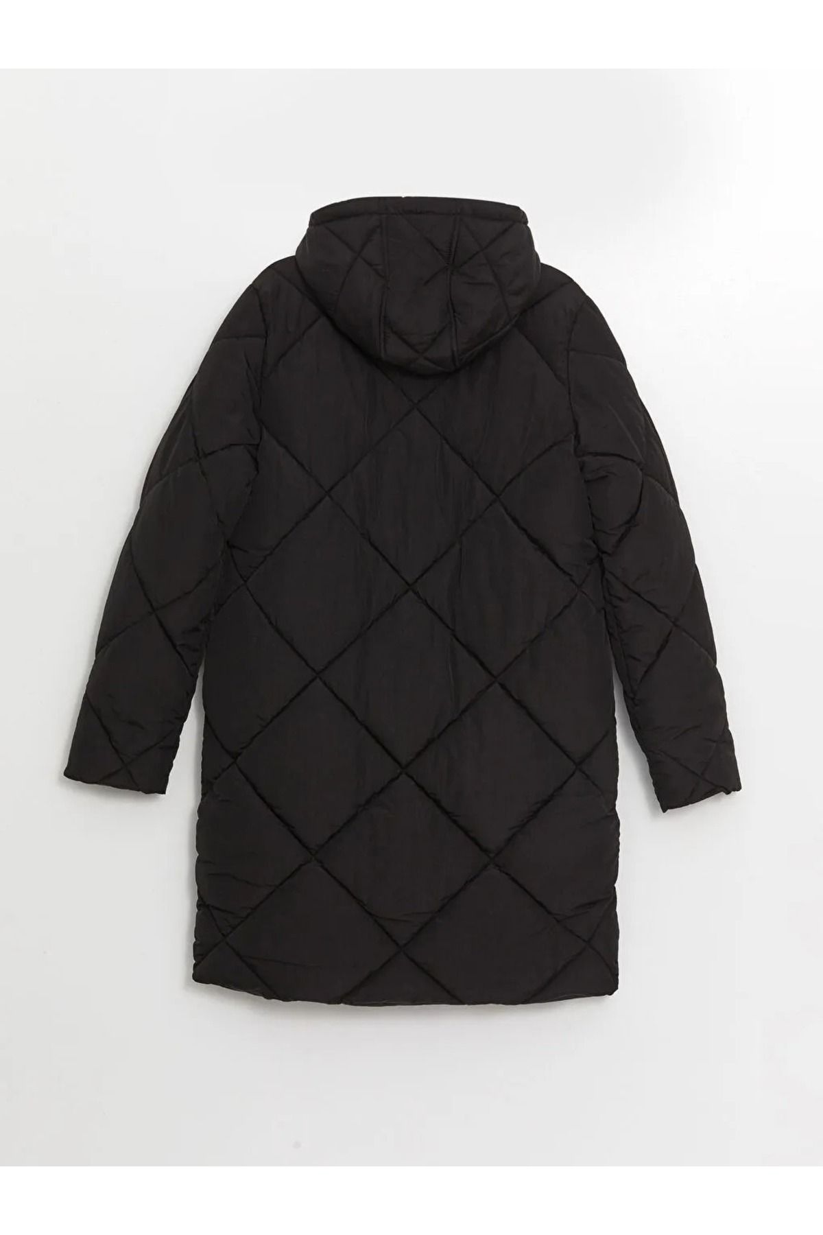 LC Waikiki-Lcw Vision New Black Hooded Quilted Women's Puffer Jacket 7