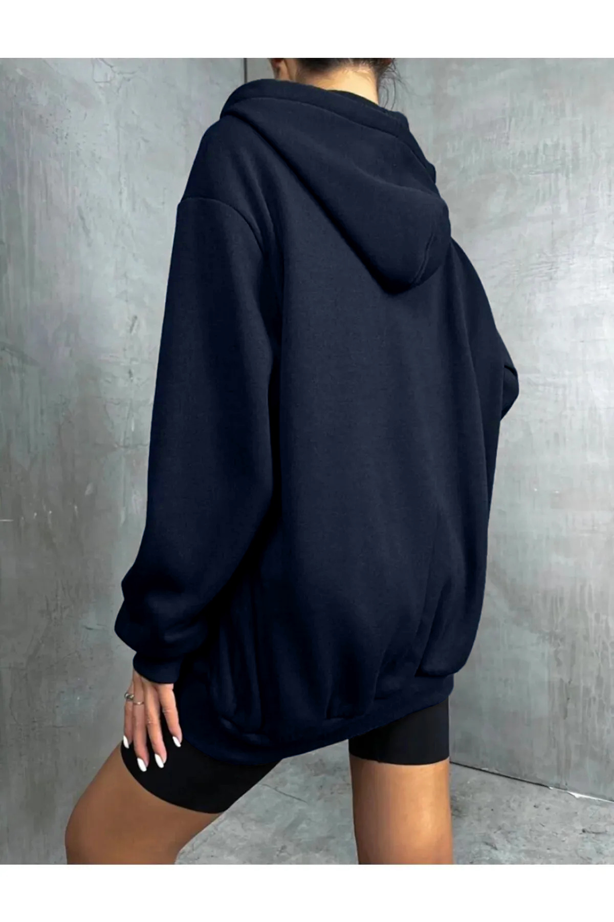 Unisex 2ip Örme Kumaş Lacivert Hırka — سرمه‌ای hrkyingsadememowear — تصویر 3 از 4