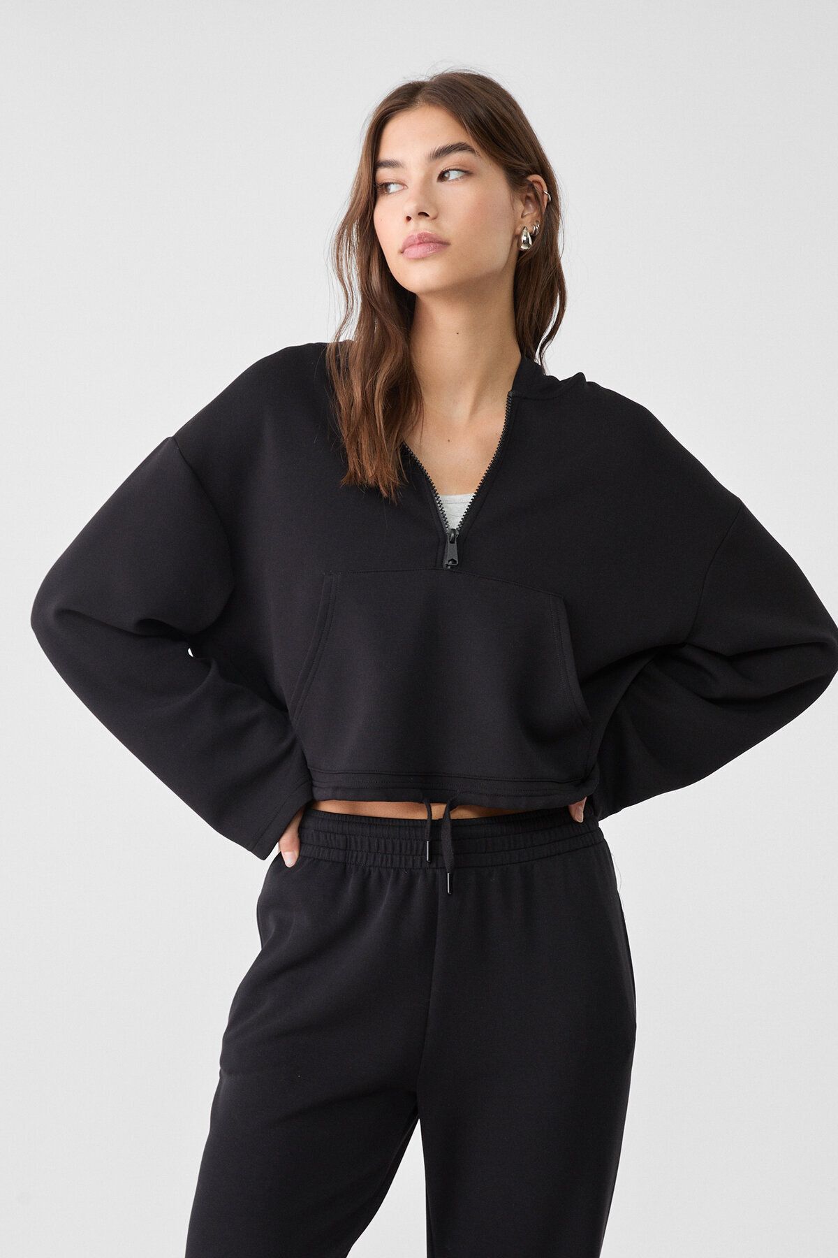 Stradivarius-Soft-touch hoodie 1