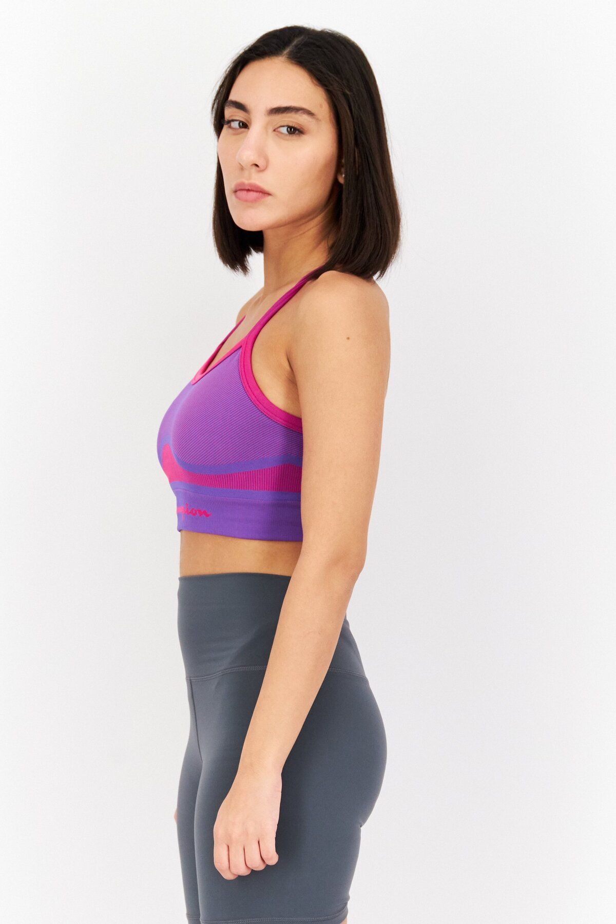 Champion-Women Seamless Sports Bra, Purple 4