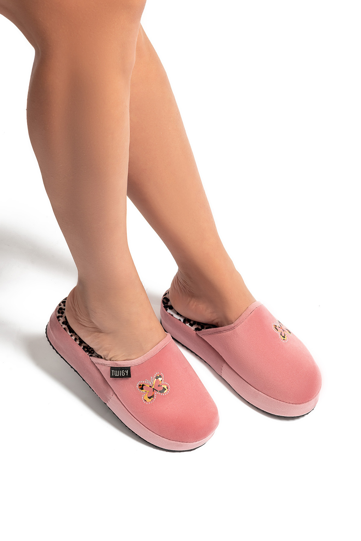 توییگی دمپایی زنانه پروانه ای خانگی صورتی 36/40