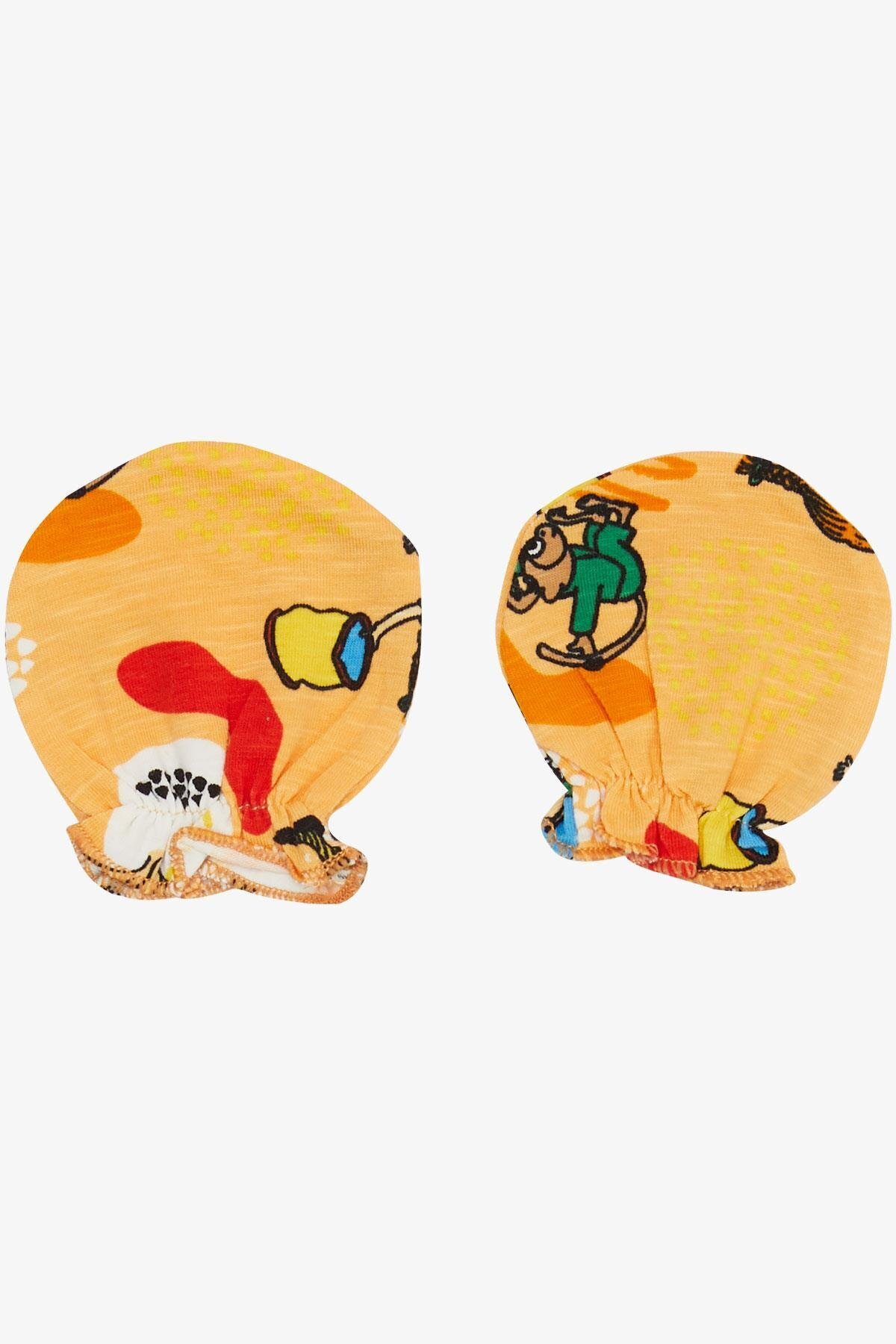 Breeze Yenidoğan Bebek Eldiven Desenli Hardal Sarı fotoğrafı 2 (önizleme)