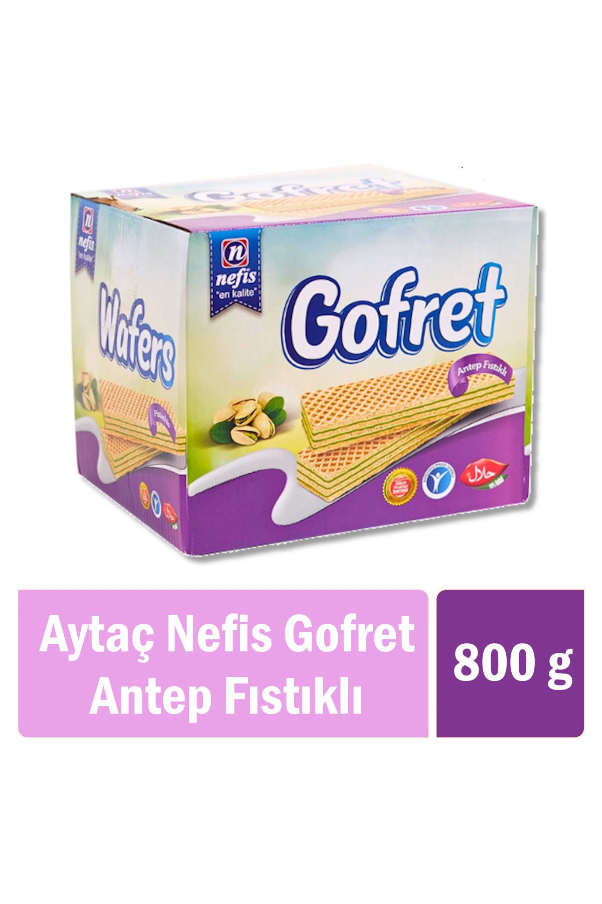 Aytaç Nefis Gofret Antep Fıstıklı 800 gr