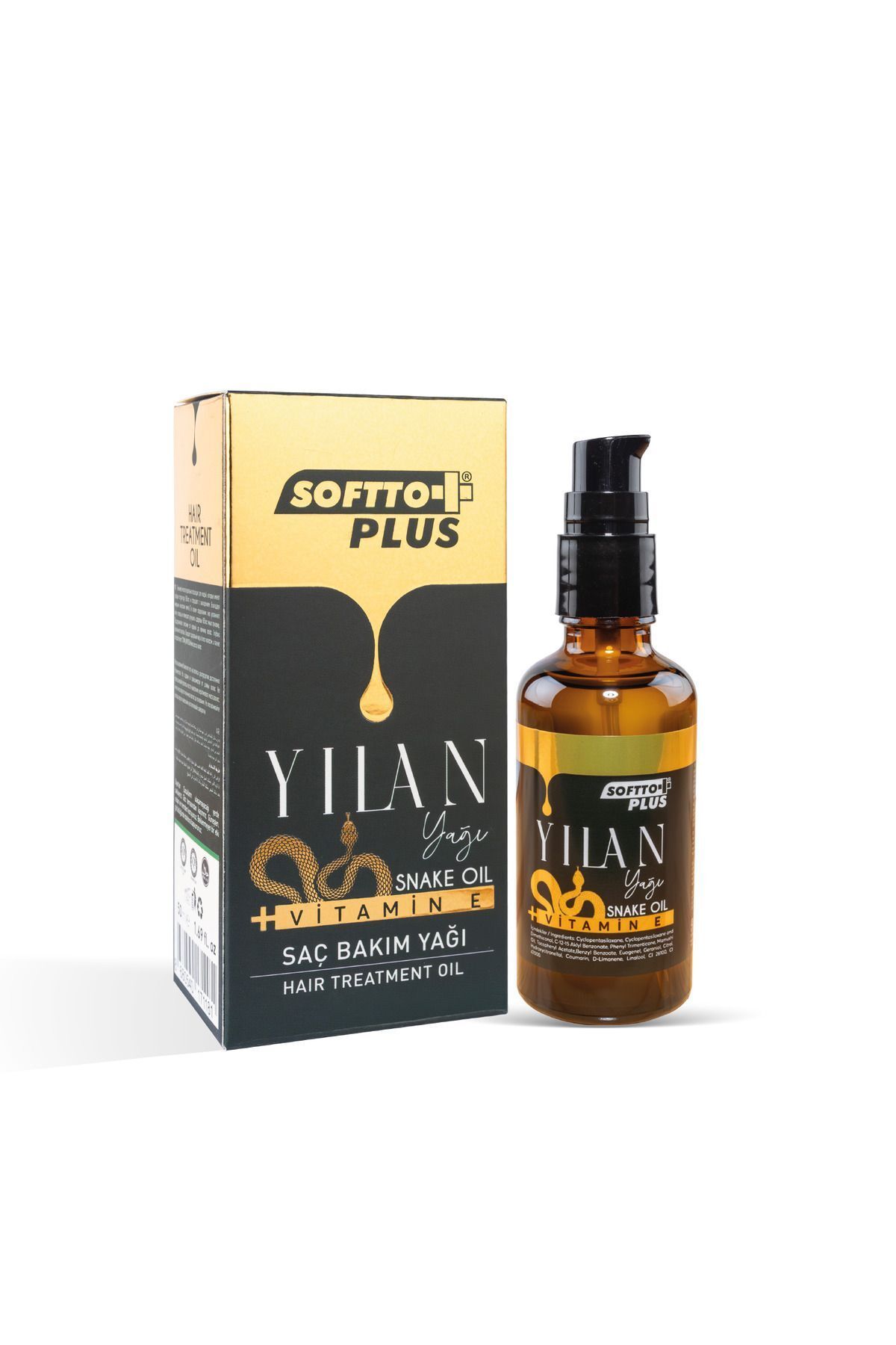 سرم و روغن مو مردانه زنانه موهای گیاهی مراقبت مار 50 میل Softto Plus