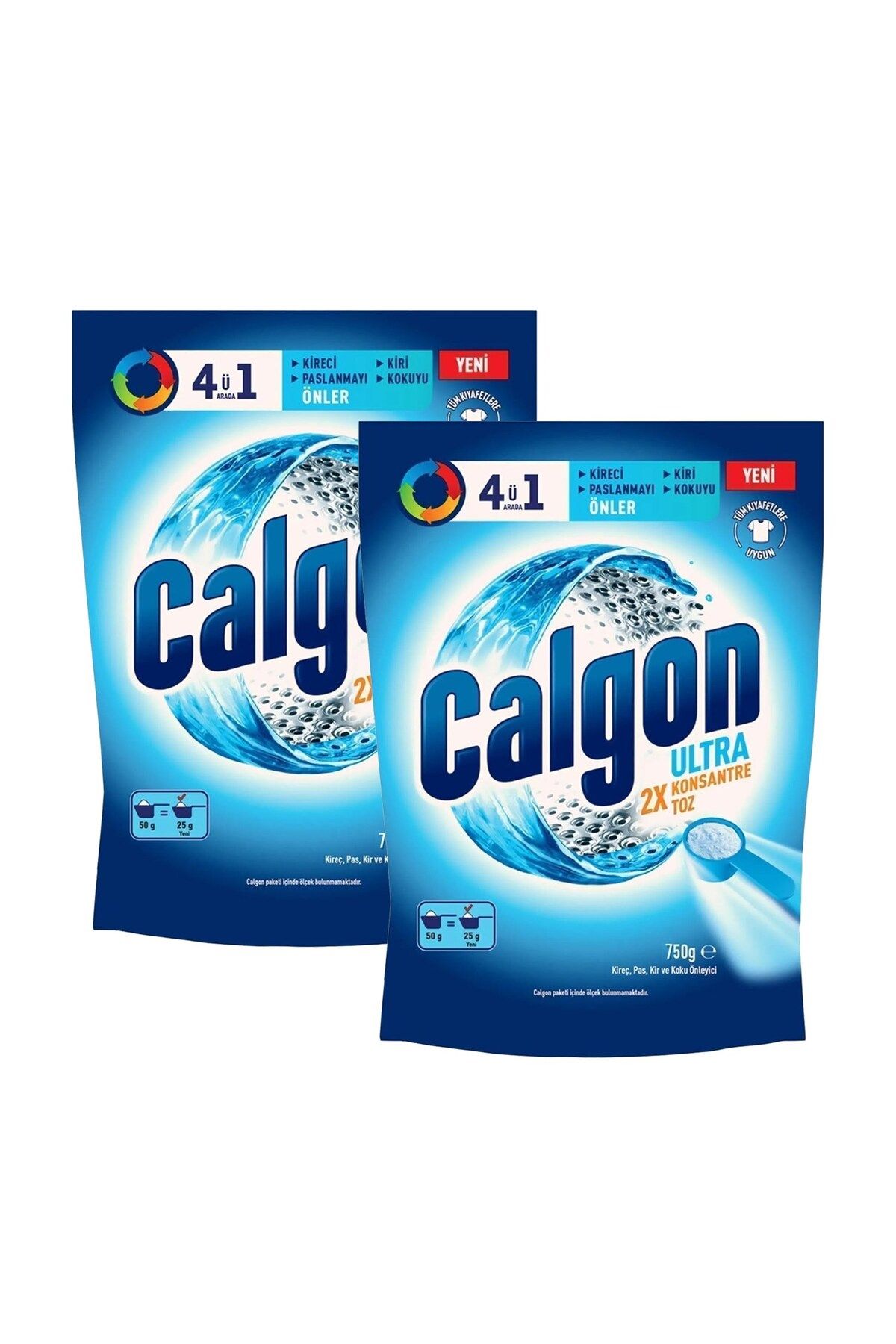 Calgon 4ü1 Arada Ultra Konsantre Toz Kireç Önleyici 750 gr 2 li