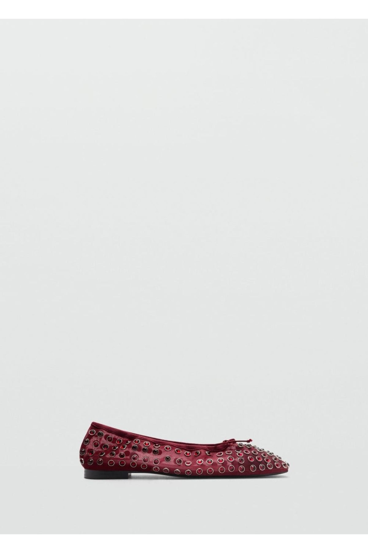 MANGO Woman-Spiked Mesh Ballerinas 3