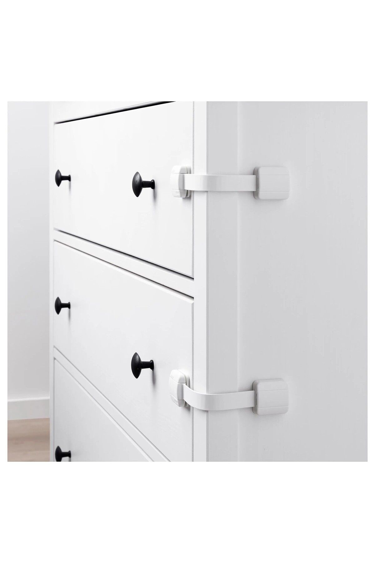 IKEA-Set of 4 Children's Cabinet Lock - Plastic Safety, White Drawer 3