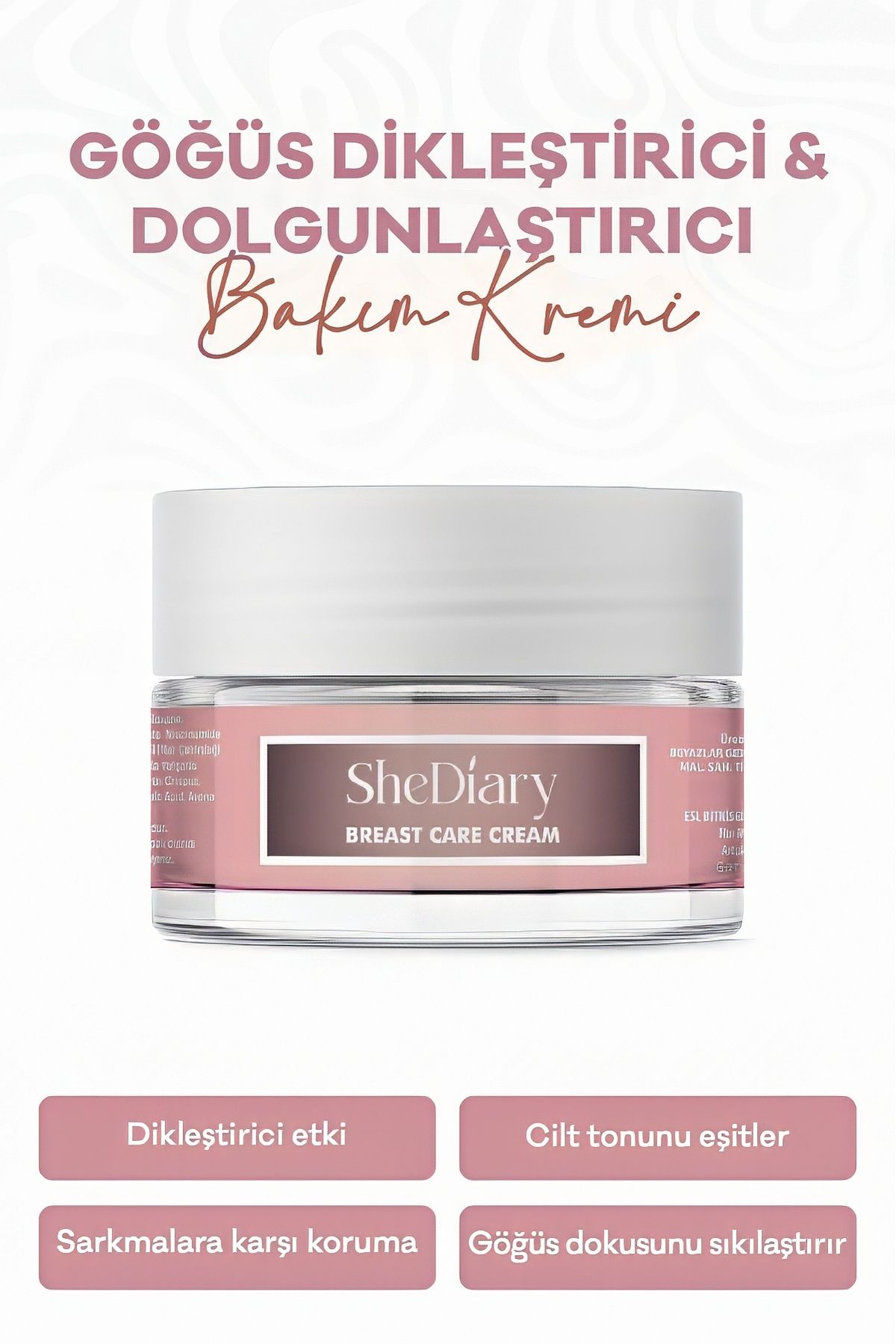 SheDiary Dikleştirici,dolgunlaştırıcı,sıkılaştırıcı,büyütücü Göğüs Ucu Bakım Kremi 50 ml