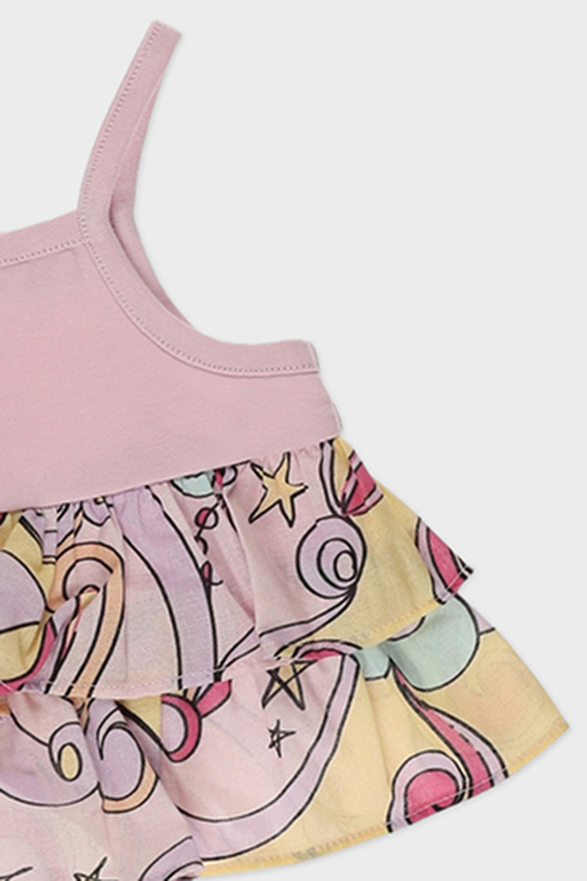 Panço Kız Bebek Fırfırı Desenli Pembe Atlet fotoğrafı 3 (önizleme)