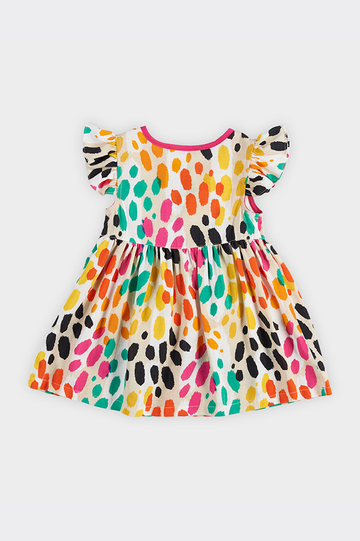 Panço Kız Bebek Leopar Desenli Bej Elbise fotoğrafı 2 (önizleme)