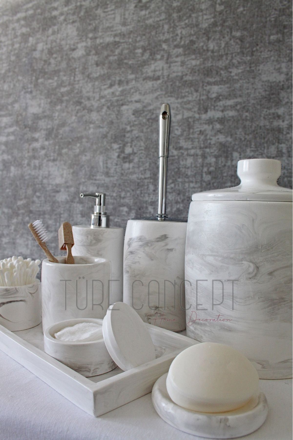 Ture Concept-Marble Patterned Concrete Bathroom Set 2