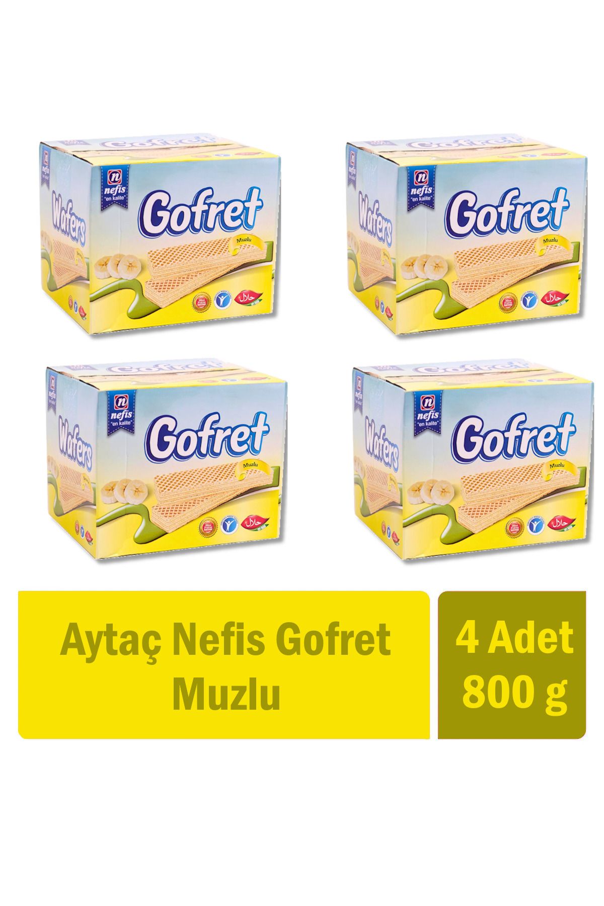 Aytaç Nefis Gofret Muzlu 800 gr x 4 Adet